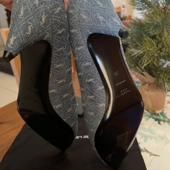 YSL Monogram Pattern Open toe heels - Picture 4 of 7